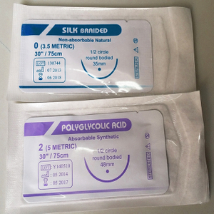 Medical Equipment Surgical Absorbable Sutures with Needle or Without Needle 